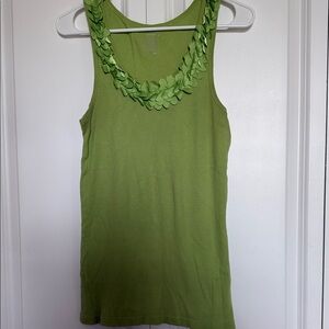 Old Navy Green Tank Top with Leaf Accents